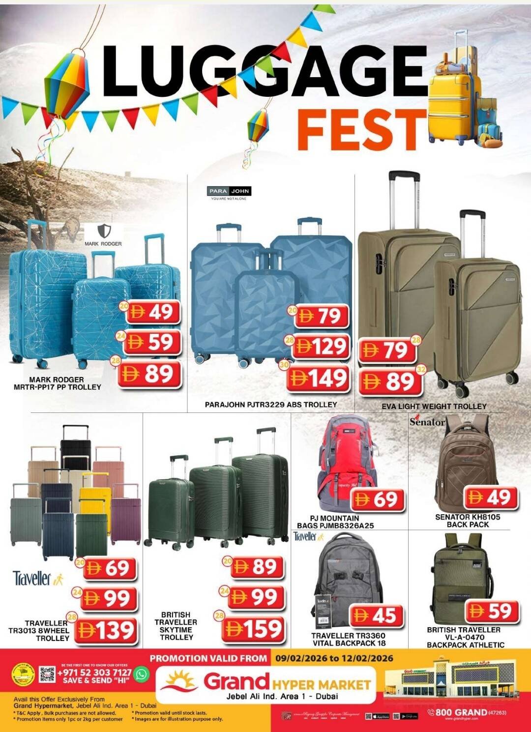 Luggage Fest - Grand Hypermarket Jebel Ali